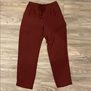 Maroon burgundy trousers